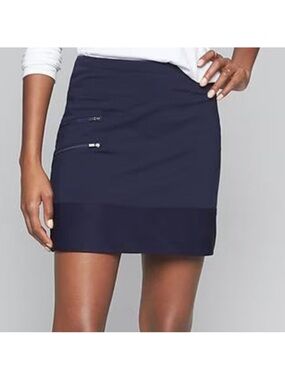 Athleta Navy Tee Time Skort with Zip Pockets Medium